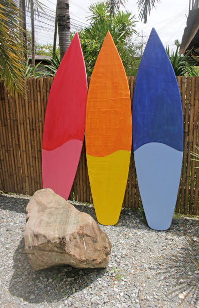 istock Colorful Surfboard Garden Fence 1346505787