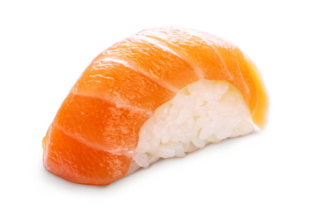 istock Set of fresh salmon sushi 1346508630