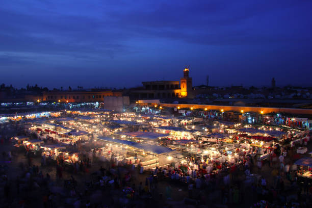 istock Night view of Djemaa El Fna Square, Marrakech, Morocco 1346509160