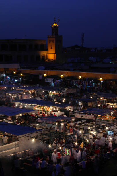 istock Night view of Djemaa El Fna Square, Marrakech, Morocco 1346509161