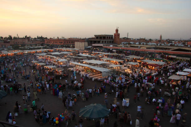 istock Evening view of Djemaa El Fna Square, Marrakech, Morocco 1346509168