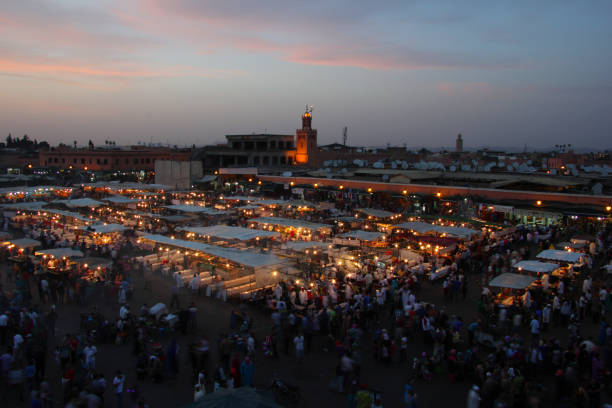 istock Evening view of Djemaa El Fna Square, Marrakech, Morocco 1346509170