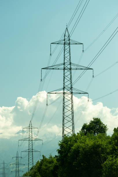 istock Power pole station in Oberriet in Switzerland 1346515079