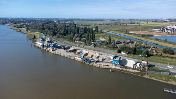 istock The bulk cargo loaded in port - sand for construction in the netherlands 1346516380