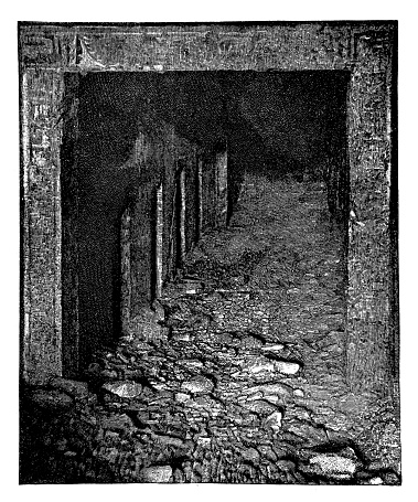 Illustration of a Entrance to the tomb of Seti I