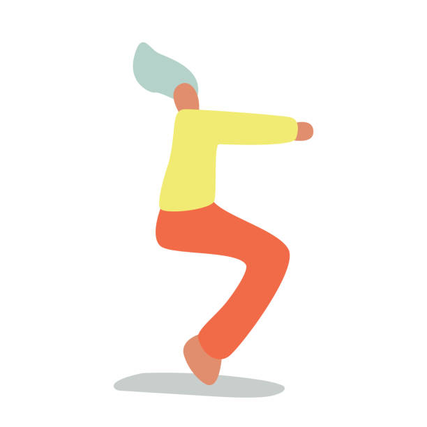 istock Vector illustration with woman doing yoga. Chair Pose - asana. 1346520015