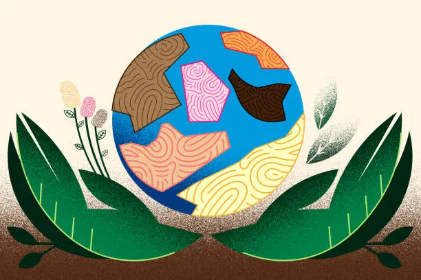 Vector illustration of Equality on Earth