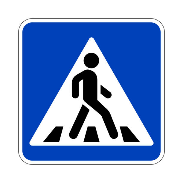 490+ Pedestrian Crossing Sign Stock Illustrations, Royalty-Free Vector  Graphics & Clip Art - iStock