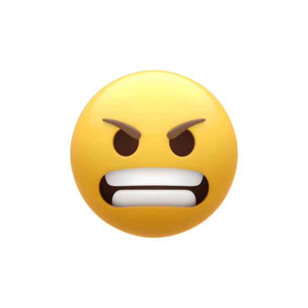 Anger Smiley Face stock photo