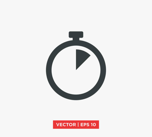 ilustrações de stock, clip art, desenhos animados e ícones de stopwatch timer icon vector illustration design editable resizable eps 10 - stopwatch