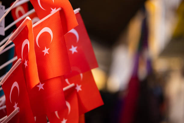 A national holiday and flags in Turkey