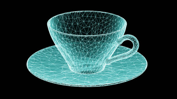 Fluffy coffee mug on brown and soft balloon surface.