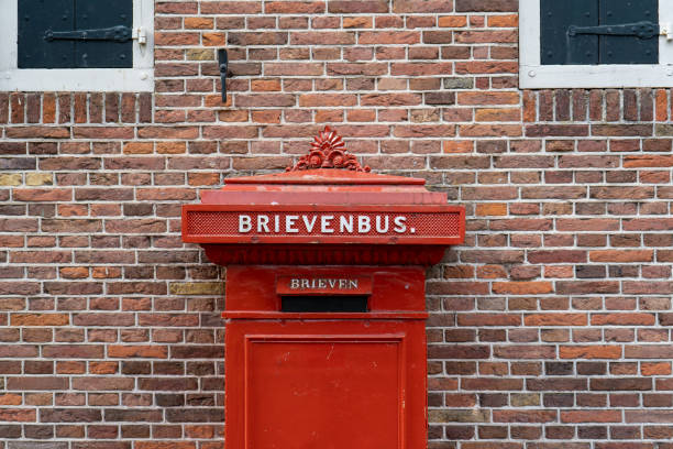 Zaandam, Netherlands - September 16 2021: Vintage Dutch letterbox, called \