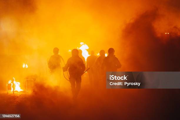 Riot In The City Stock Photo - Download Image Now - War, Riot, Fire - Natural Phenomenon