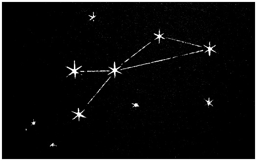 Antique illustration: Constellation, Cassiopeia