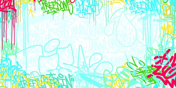 istock Colorful Flat Light Abstract Hip Hop Street Art Graffiti Style Urban Calligraphy Vector Illustration Background Art 1346531778