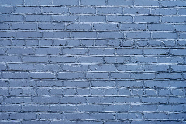 istock Painted brick wall of blue color, urban background. Horizontal texture, abstract backdrop 1346533520