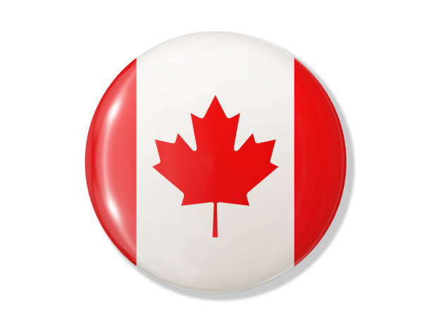 campaign buttons, vote badge for elections in canada - canadian flag fotos imagens e fotografias de stock