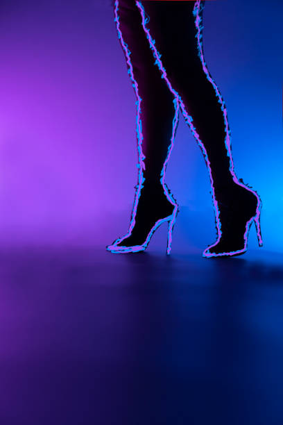 istock Sexy young lady dancer in high heel stiletto shoes 1346538974