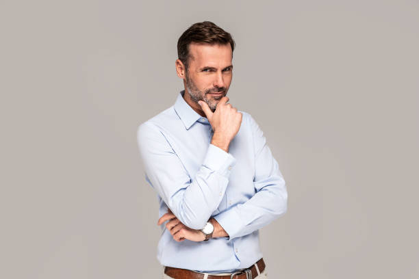 istock Portrait of handsome elegant man looking at the camera. Studio shot. 1346539320