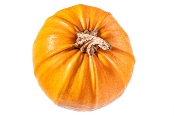 istock Ripe pumpkin closeup, isolated on white background 1346541287