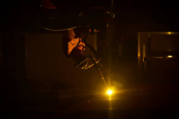 istock Application of automatic welding robot in metal welding 1346542587