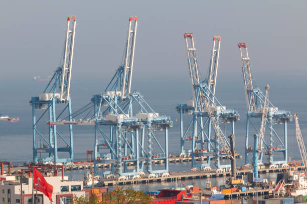 istock Container ship in import export and business logistic, International transportation, Business logistics concept 1346542647