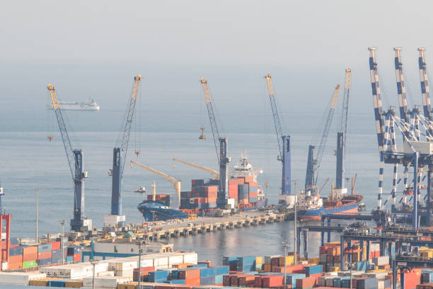 istock Container ship in import export and business logistic, International transportation, Business logistics concept 1346542648