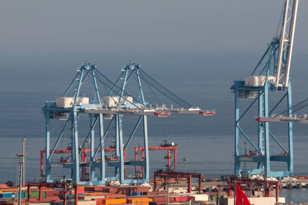 istock Container ship in import export and business logistic, International transportation, Business logistics concept 1346542697