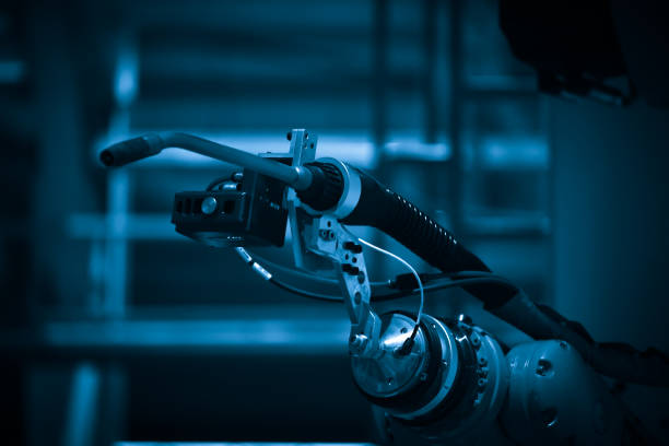istock Application of automatic welding robot in metal welding 1346542700