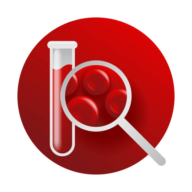 illustrations, cliparts, dessins animés et icônes de test sanguin complet - icône 3d de comptage complet - blood cell