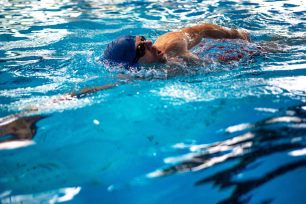 istock Man swimmer swimming  crawl 1346549035