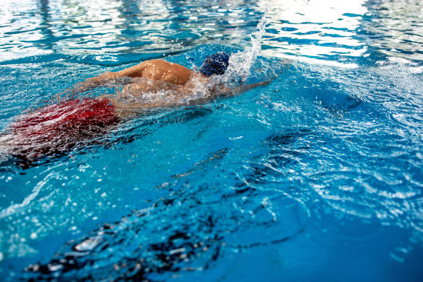 istock Man swimmer swimming crawl 1346549063