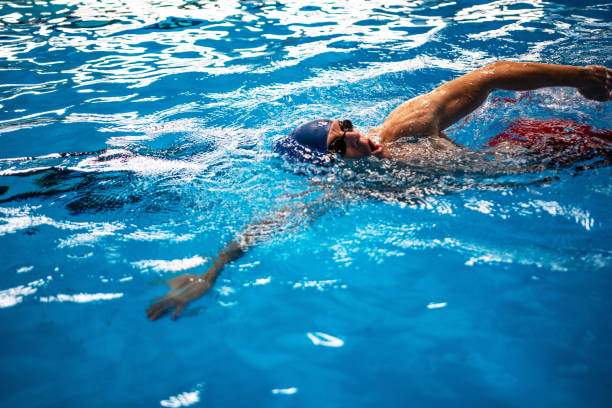 istock Man swimmer swimming  crawl 1346549163