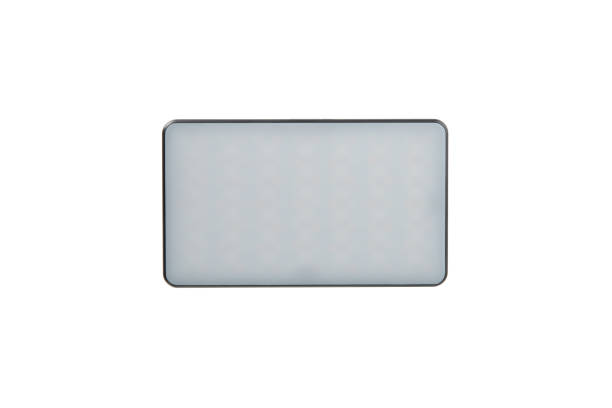 istock Photo and video LED lamp isolate on white background.Portable lighting device. 1346552593