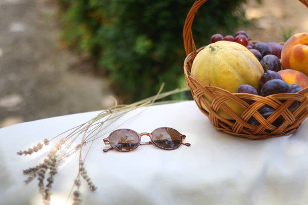 istock Fruit Basket, Sunglasses and Lavender 1346554827