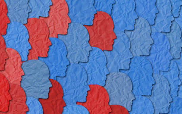istock Herd immunity red and blue people heads infected population 1346556031