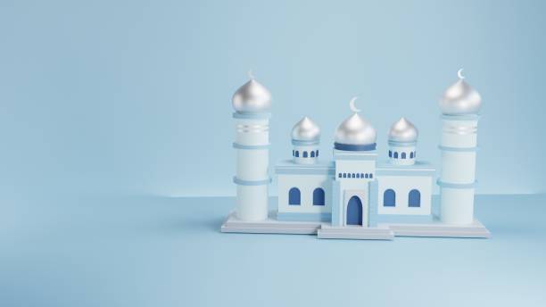 istock 3D render of mosque. Perfect for  background, landing page, web, poster, etc 1346556643