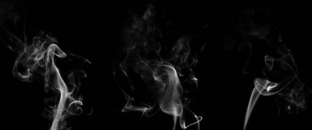 swirling movement of the white smoke group - vapor imagens e fotografias de stock