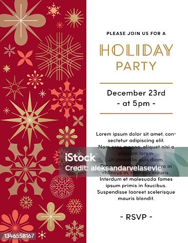 istock Holiday Party Invitation Template 1346558167