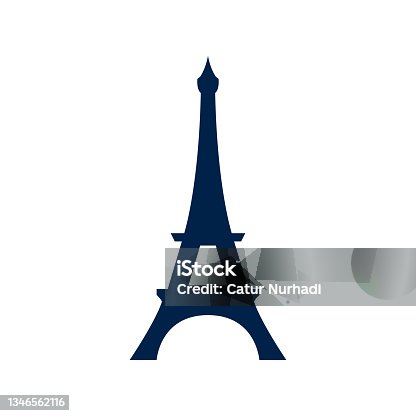 istock Eiffel tower icon  template isolated on white background. 1346562116