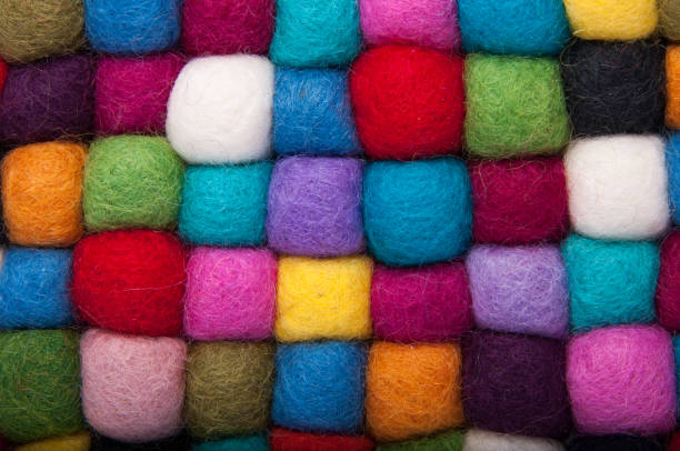 istock Colorful felt dried textile balls 1346562264
