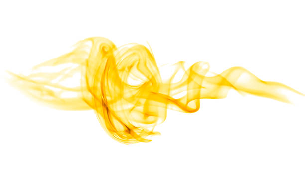 istock swirling movement of the yellow smoke group 1346563542