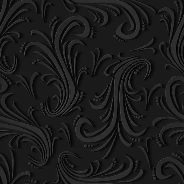 Vector illustration of Black seamless background