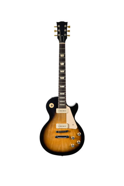 istock Electric guitar isolated over white background 1346569117