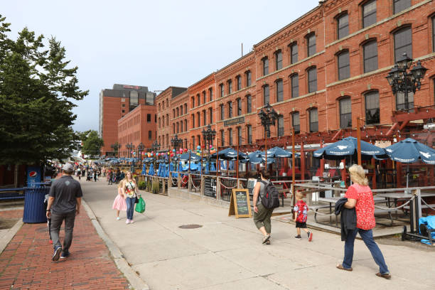 downtown saint john, new brunswick - saint johns river imagens e fotografias de stock