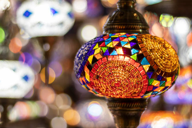 istock Amazing colorful traditional handmade lamps. 1346578365