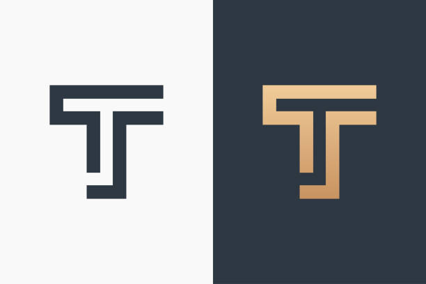 letter t логотип дизайн векторная иллюстрация дизайн редактируемый изменяемый размер eps 10 - letter t stock illustrations