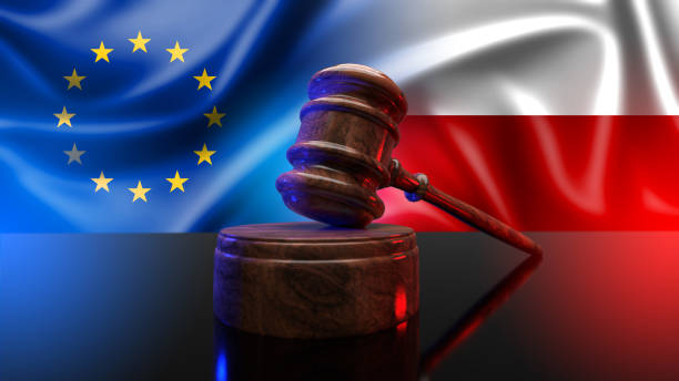 Poland-EU Rule of Law dispute stock photo