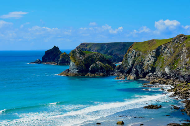 Cornwall coastline in Southwest England